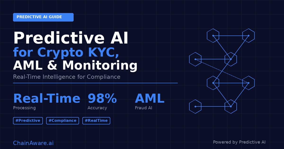 Predictive AI for Crypto KYC, AML & Monitoring: Real-Time Processing, 98% Accuracy - ChainAware.ai